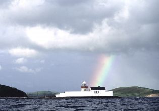 Rainbow over Dornish Lighthouse, Clew Bay, Co Mayo
